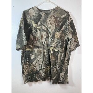 Outfitters Camo Shirt Men XL Pocket Tee Y2K Hardwoods Hunting Adult Outdoors